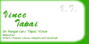 vince tapai business card