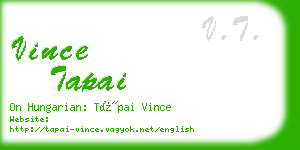 vince tapai business card